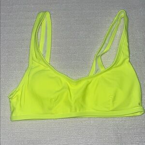 Halara Bright Yellow U Neck Bikini Top